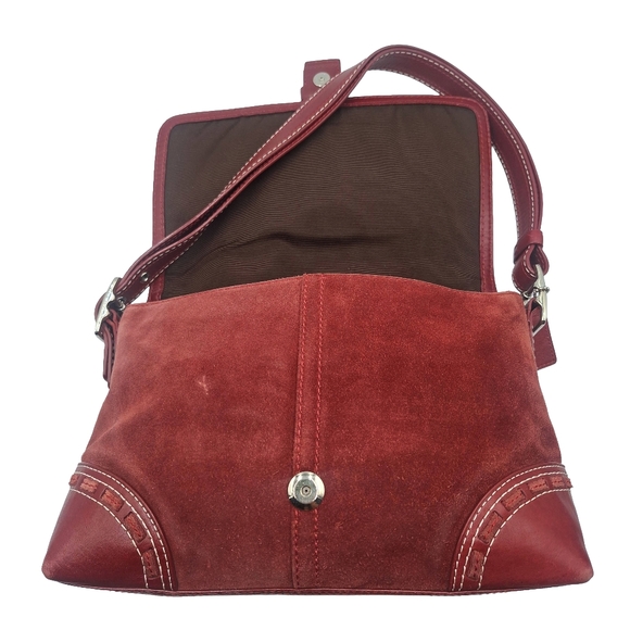 Vintage Y2K Coach Soho Hamptons Suede Leather Convertible Bag - Picture 8 of 12